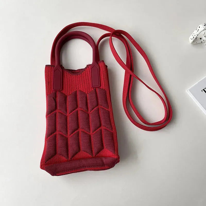 Love Mini Knit Shoulder Crossbody Bag - Bellarte Enchanté Love Mini Knit Shoulder Crossbody Bag